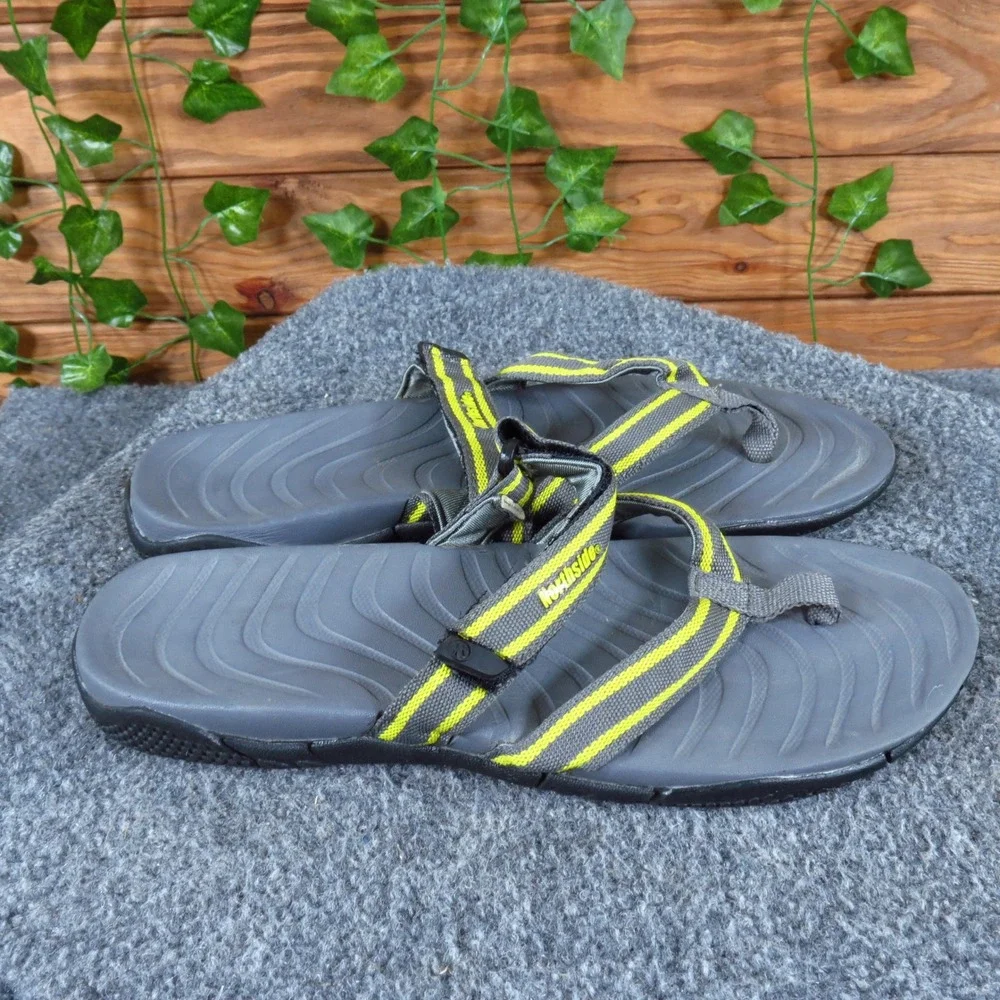Northside Burke Women Sandal‎ Size 9 Casual Outdoor Thong Gray Lime Synthetic